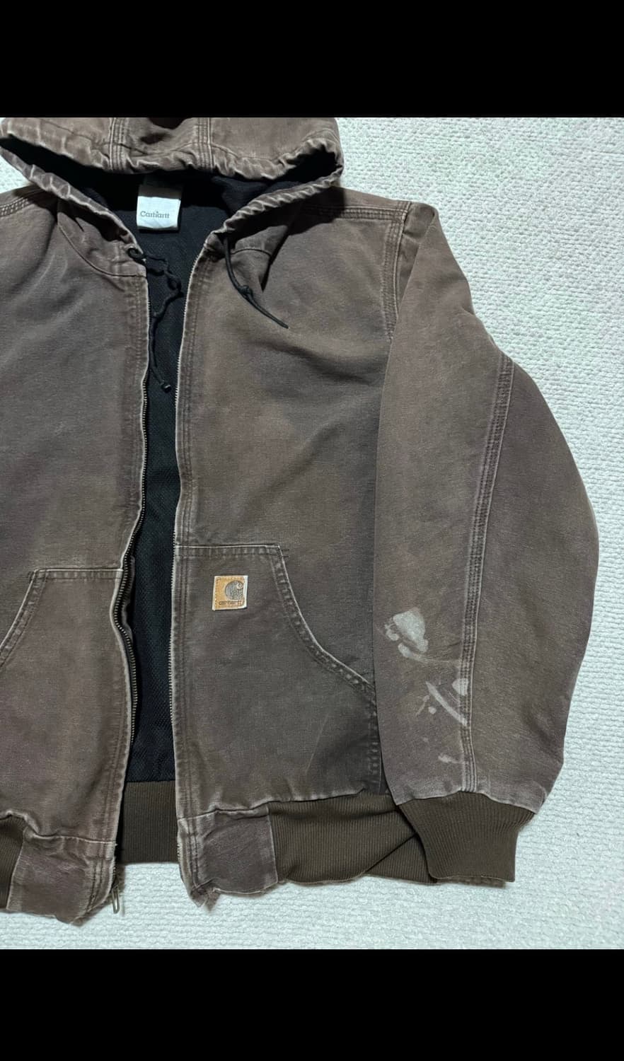 00‘s 칼하트 j208 덕 후드 액티브 자켓 브라운 m 상품이미지2