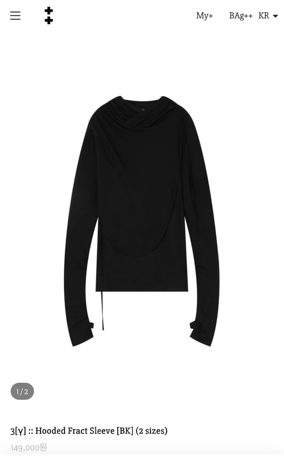 3[γ] :: Hooded Fract Sleeve [BK] 2 상품이미지1