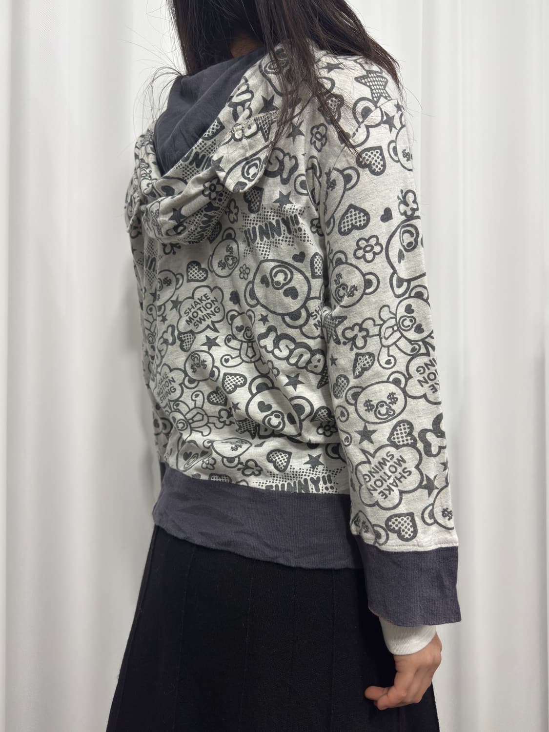 cute printing hood twoway zipup 상품이미지5