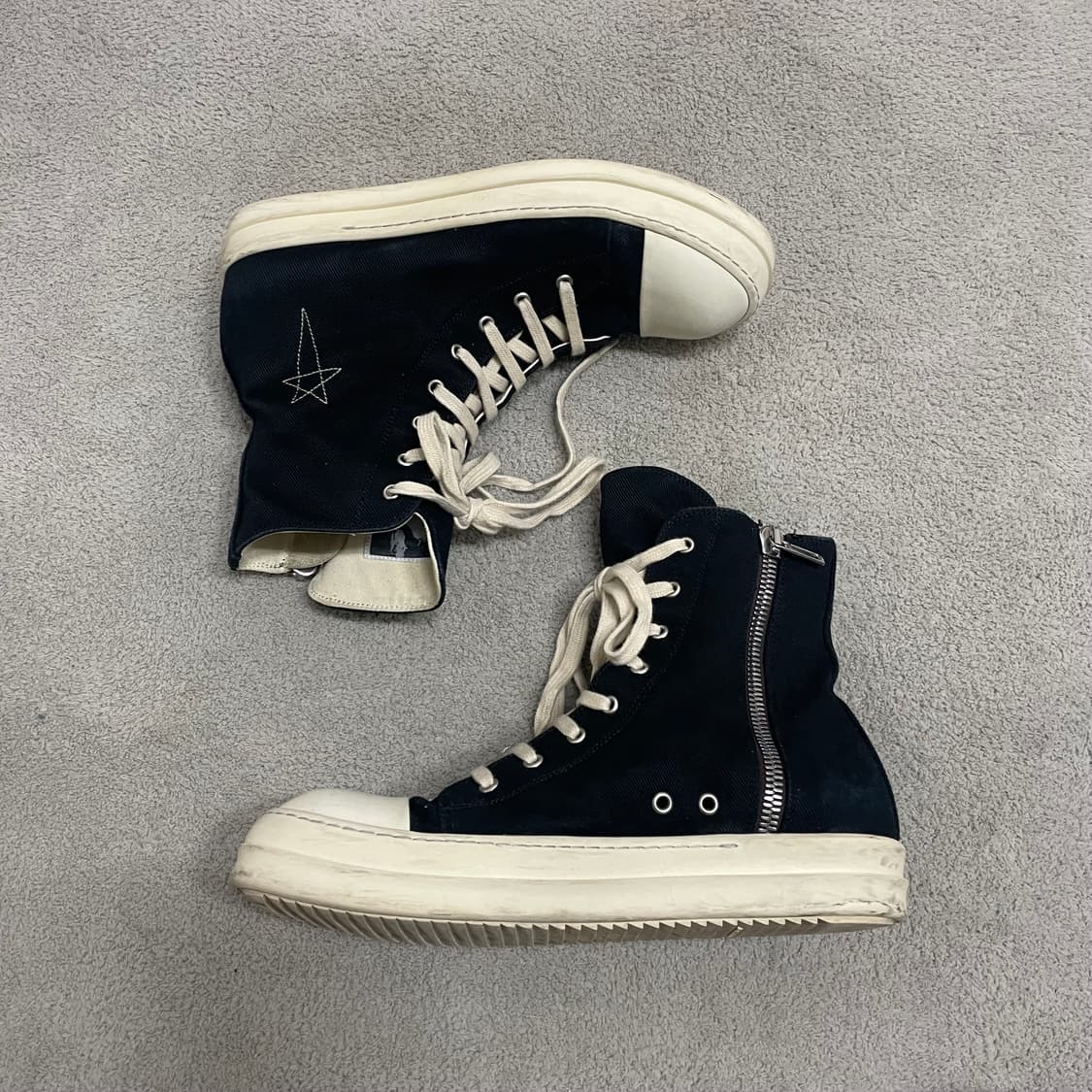 280) 릭오웬스 다크쉐도우 펜타그램 라몬즈 릭컨 하이탑 스니커즈  상품이미지2