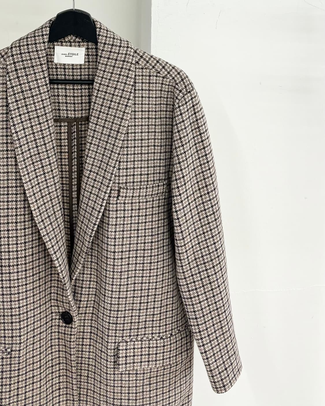 이자벨 마랑 에뚜왈 울 체크 코트 상품이미지4