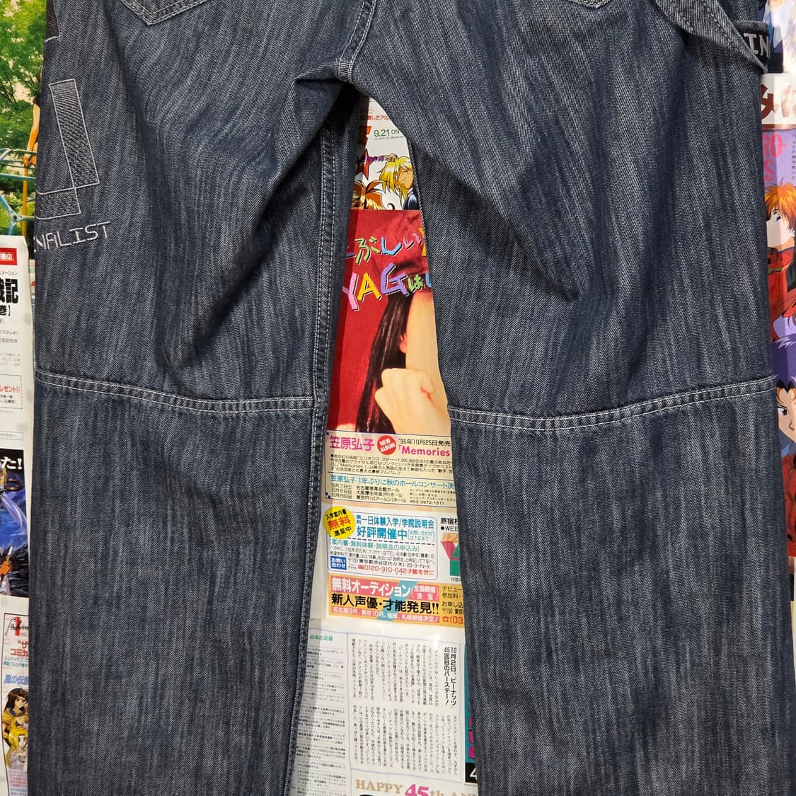 빈티지 후부 카펜터 와이드 데님 팬츠 상품이미지8