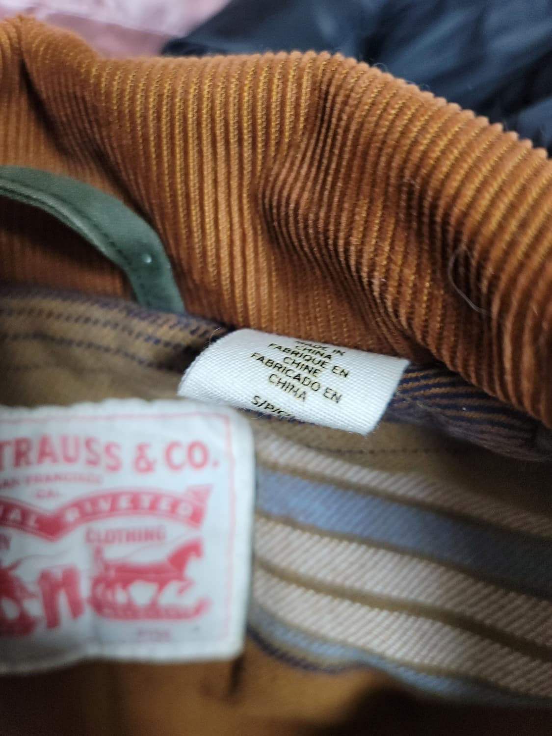 리바이스 초어 워크자켓 군청색 S 95사이즈 상태극상
 상품이미지5