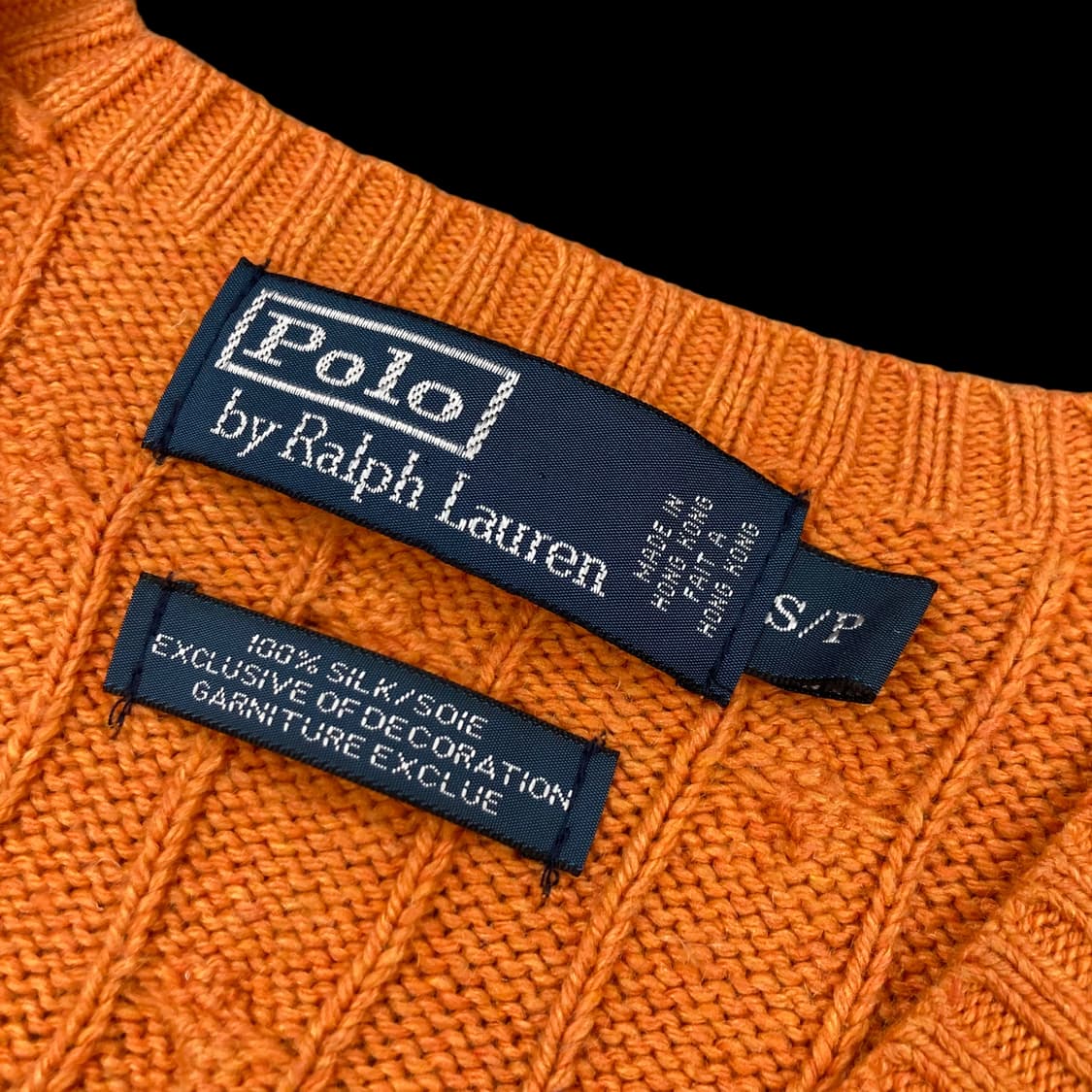 폴로랄프로렌 빈티지 꽈배기 브이넥 니트 상품이미지5