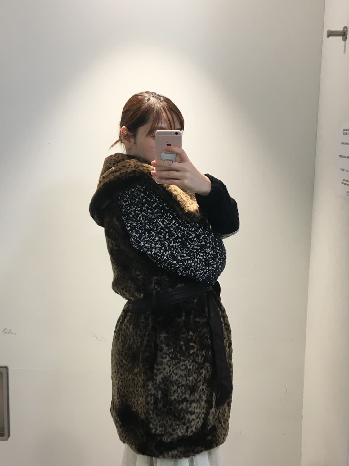 molliolli by 이도이 호피 퍼 조끼 상품이미지3