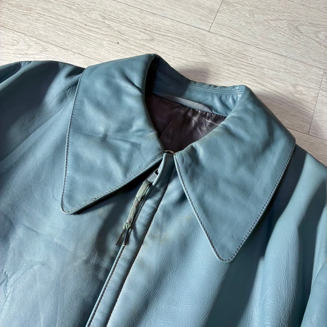 [M] 80's german submarine leather jacket 상품이미지2