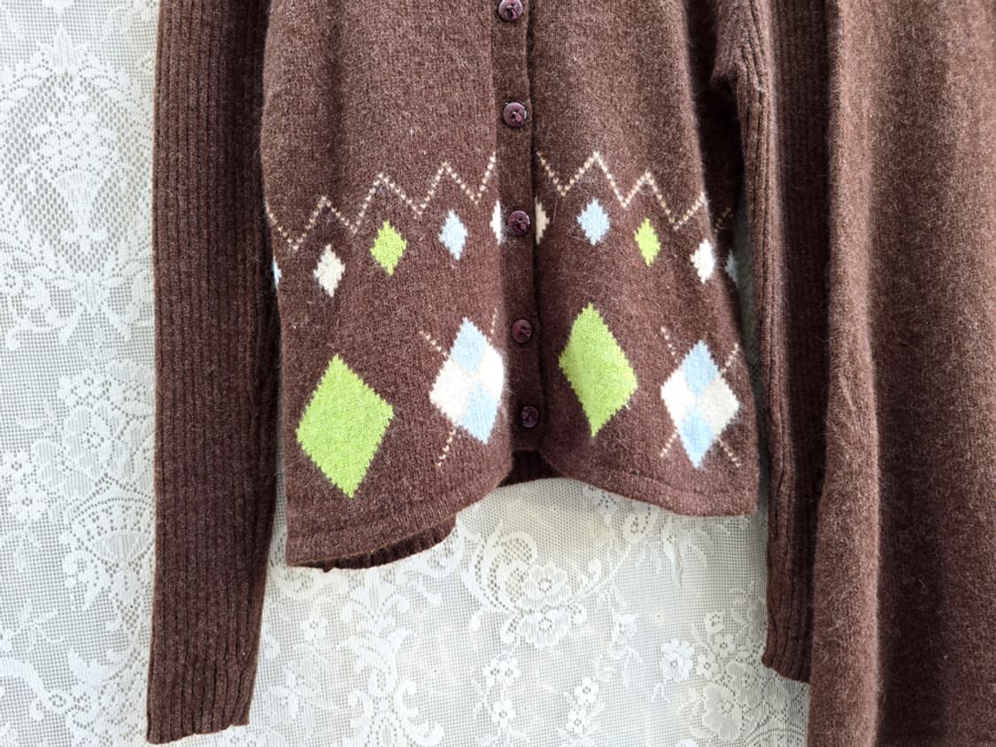 재팬브랜드 아가일 니트 투피스 상품이미지6