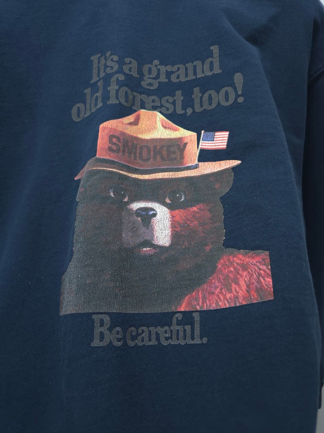 스모키 베어 남성 그래픽 헤비쭈리 맨투맨 상품이미지9