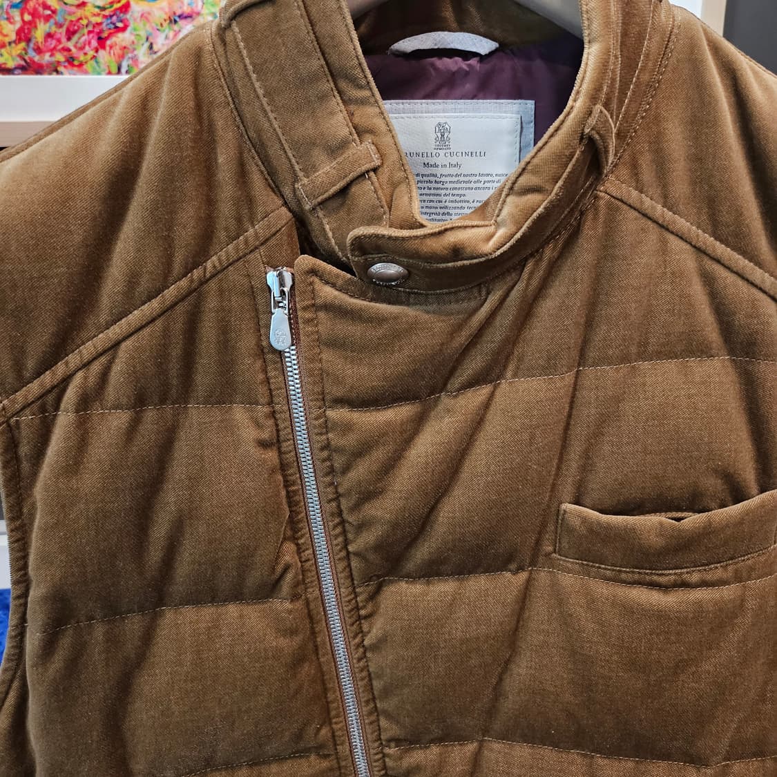 브루넬로 쿠치넬리 스웨이드 코듀로이 바이커 신상 베스트 상품이미지4