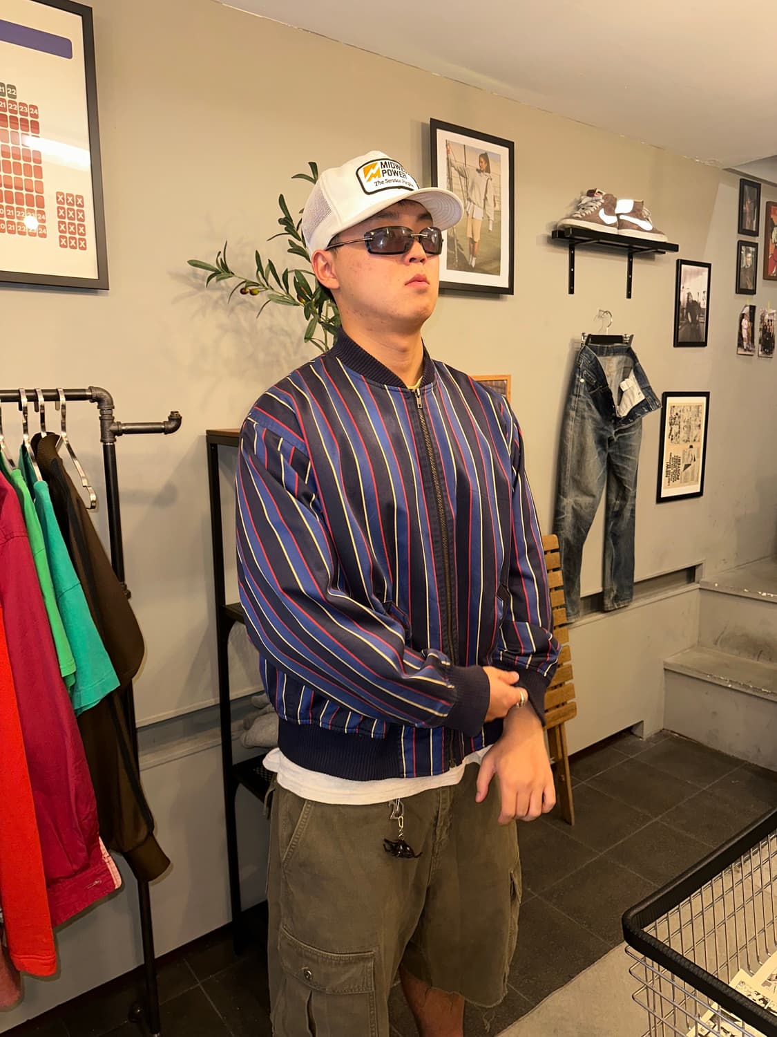 90‘s Tommy Hilfiger stripe boomber JK 상품이미지1