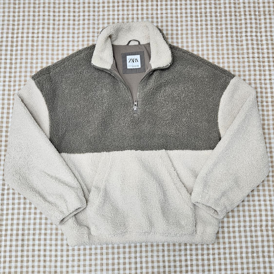 자라 오버핏 반집업 플리츠 남자100 상품이미지2