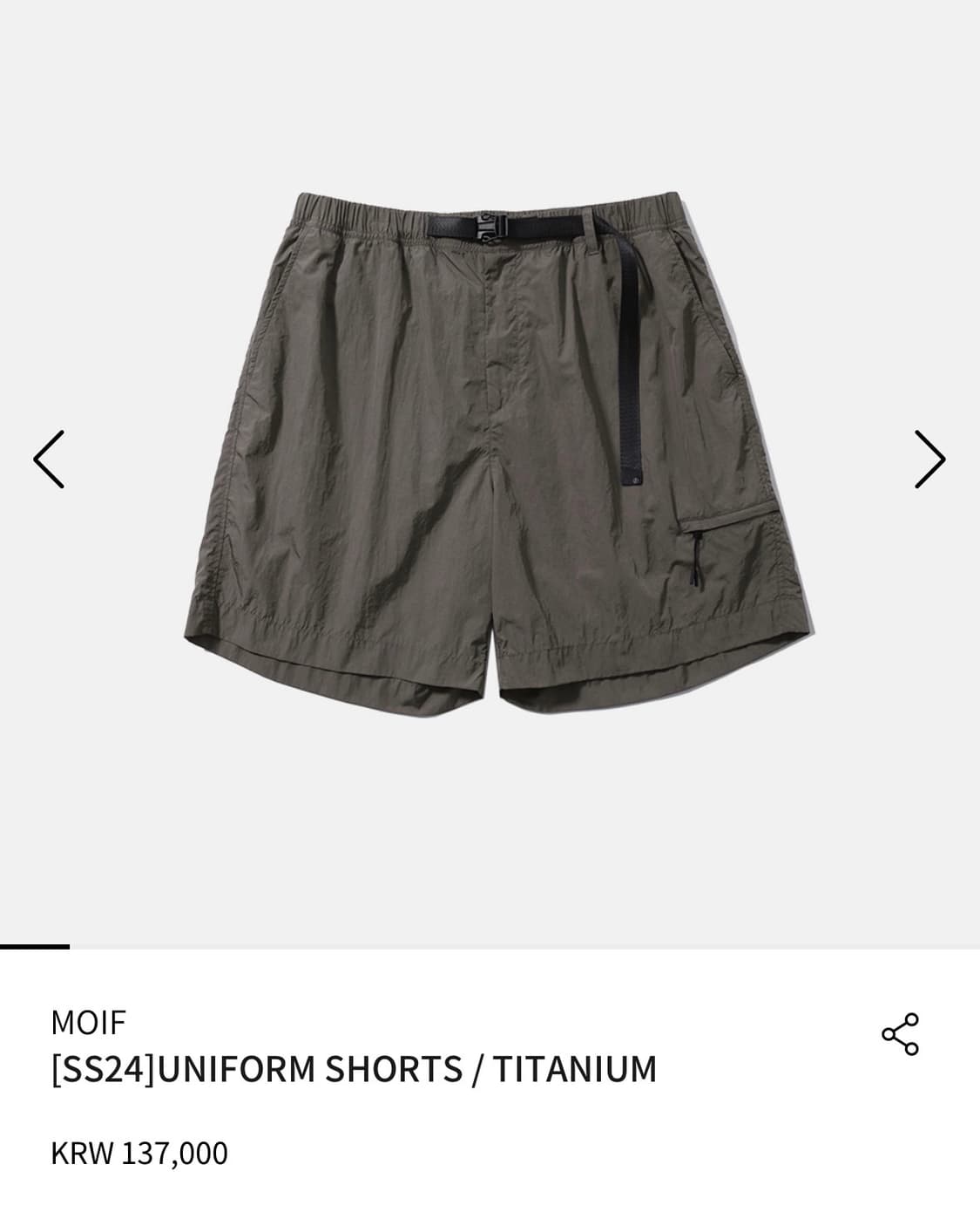 모이프 moif 24ss 유니폼 팬츠 - titanium 2size 상품이미지1
