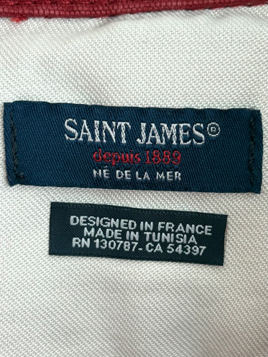 Saint James 세인트 제임스 딥레드 컬러 코튼 자켓  상품이미지5