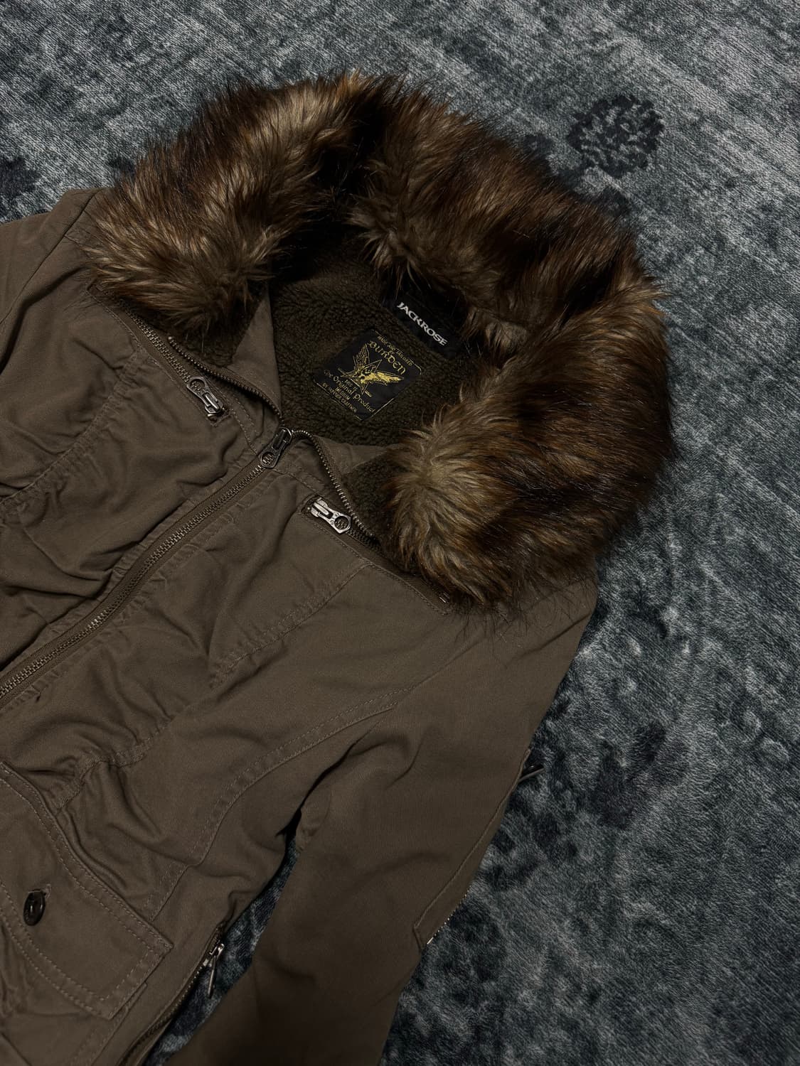 Jackrose 00s trimming fur military jacke 상품이미지3