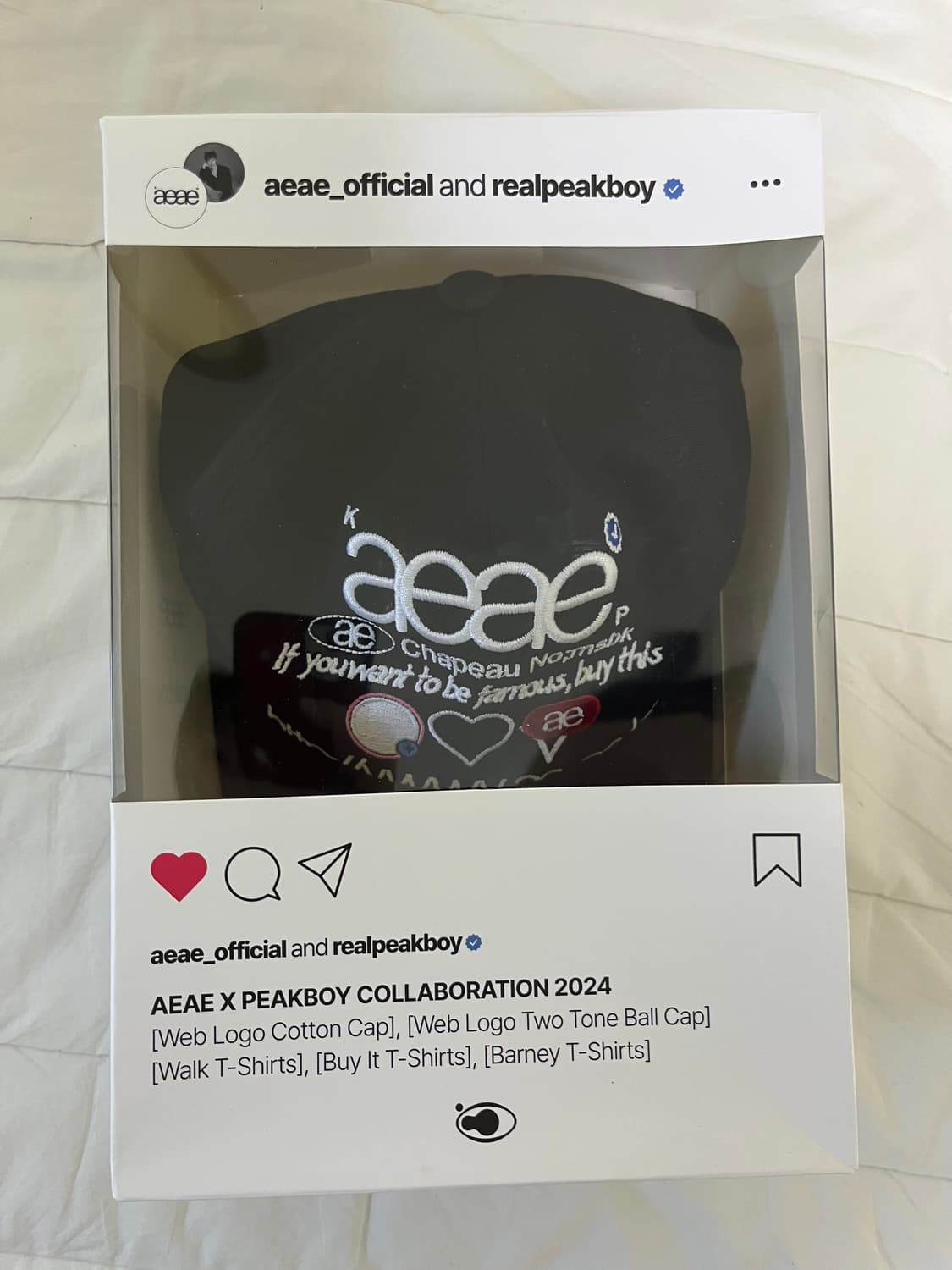 에이이에이이 픽보이 콜라보 코튼 캡 상품이미지2