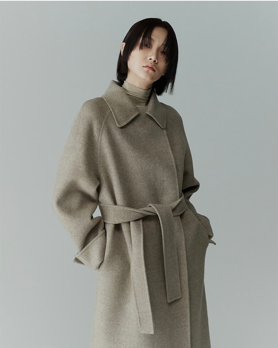 리이 RE RHEE 핸드메이드 울 블렌드 코트 상품이미지1