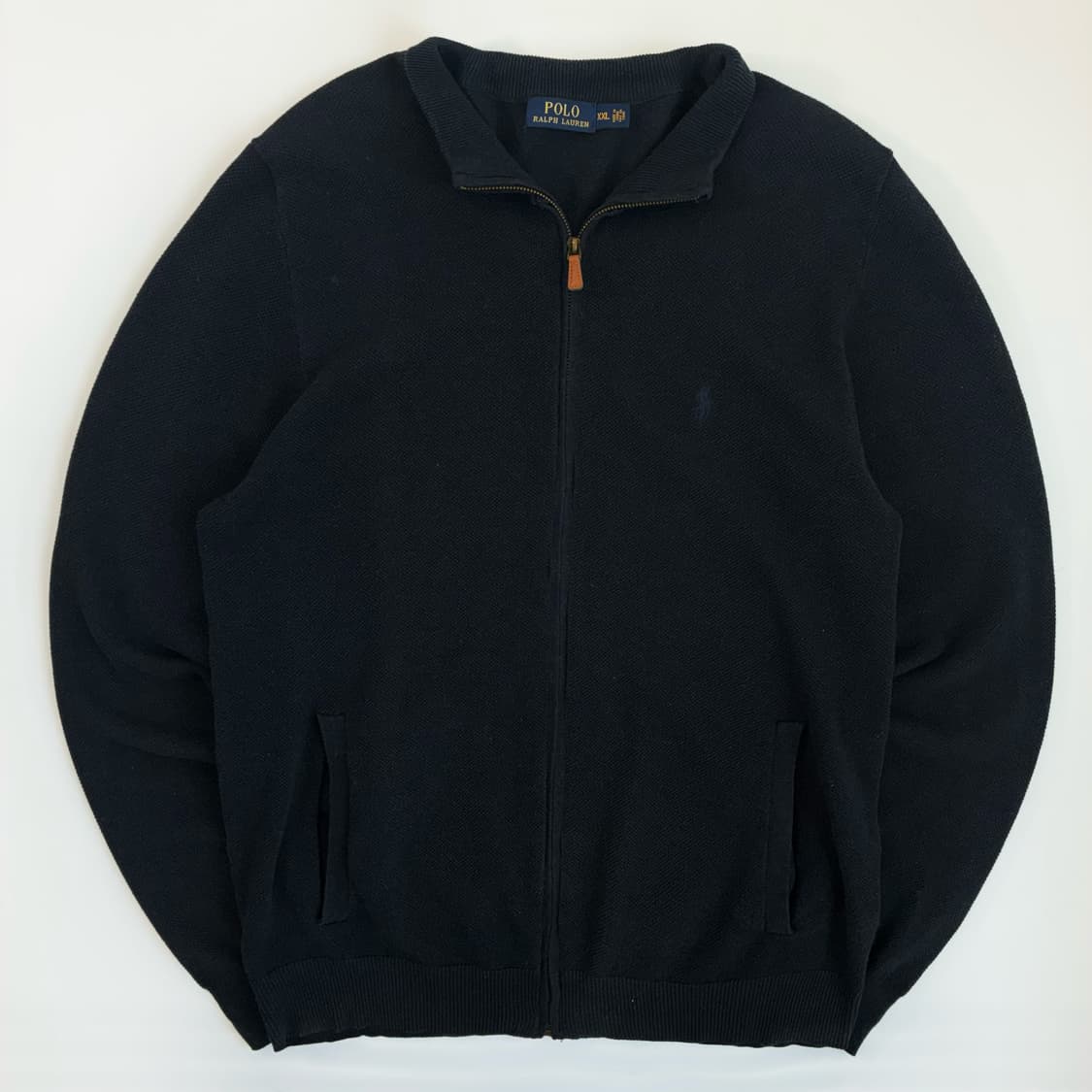 Polo  폴로 랄프로렌 자수 코튼 다크 네이비 니트집업  상품이미지1