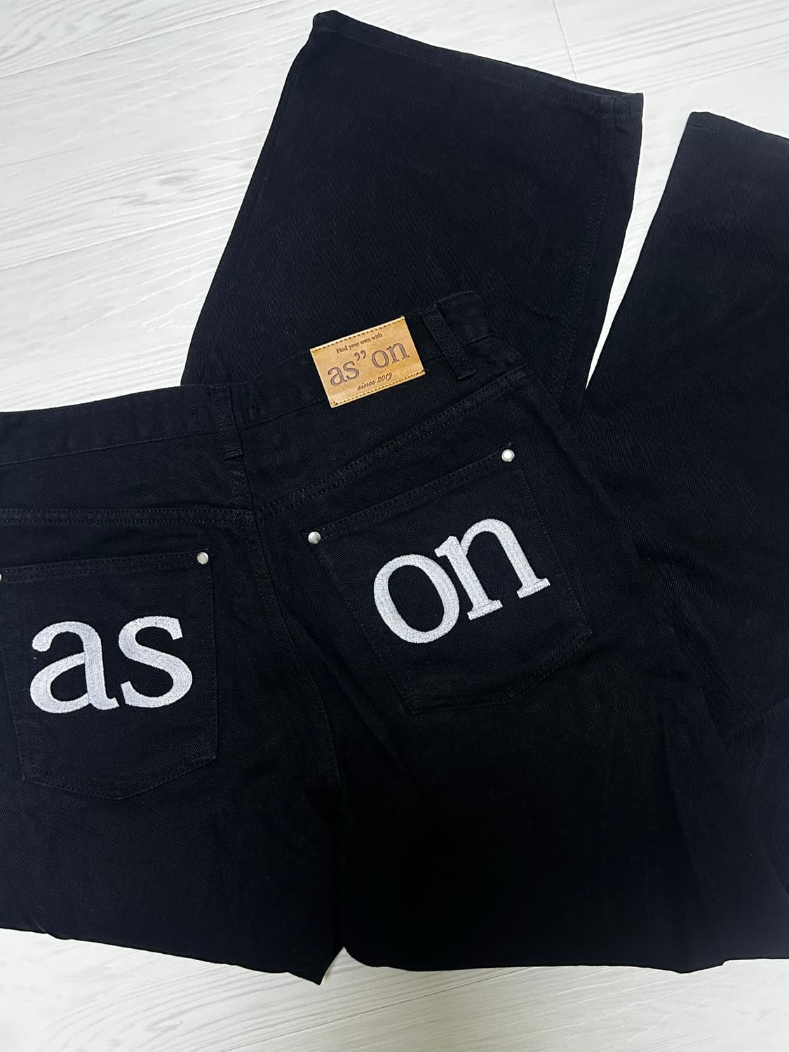 애즈온 팬츠 SMOG WIDE PANTS / BLACK 상품이미지1