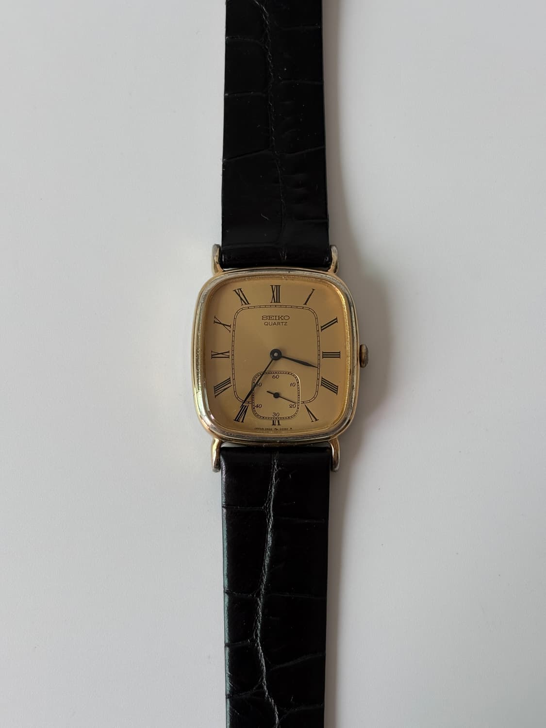 1980s Small Seconds Gold Square Quartz 상품이미지1