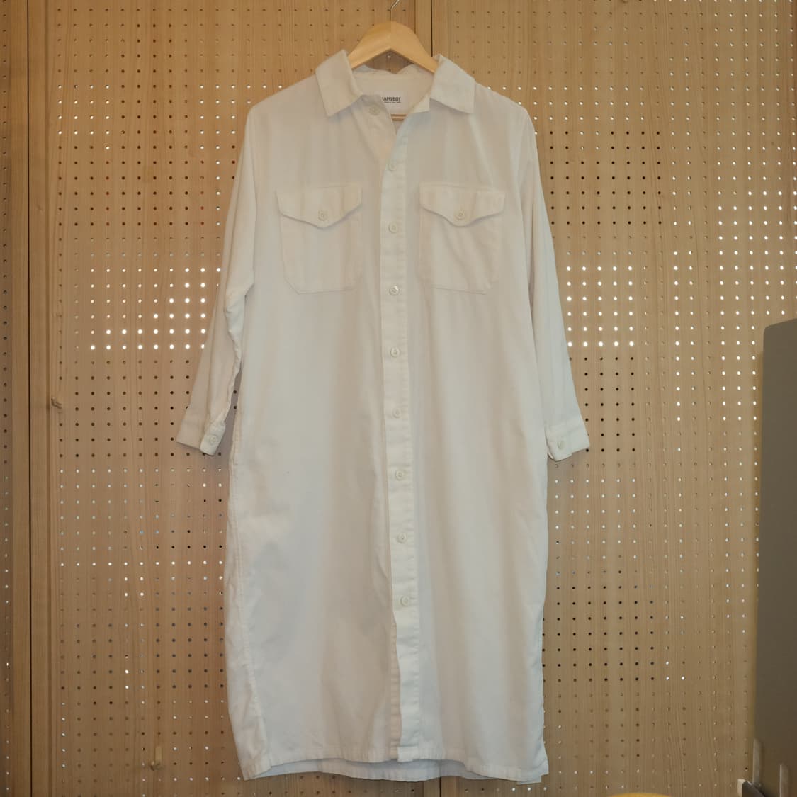 빔즈보이 코튼 화이트 롱 원피스 상품이미지1