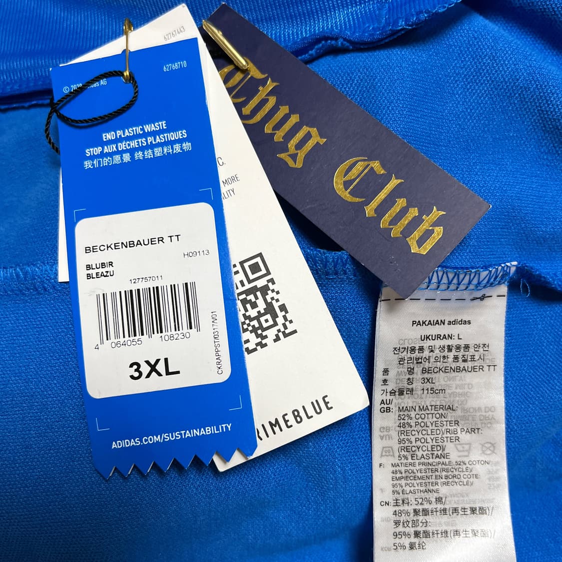 떠그클럽 아디다스 드래곤 트랙탑 블루  상품이미지7