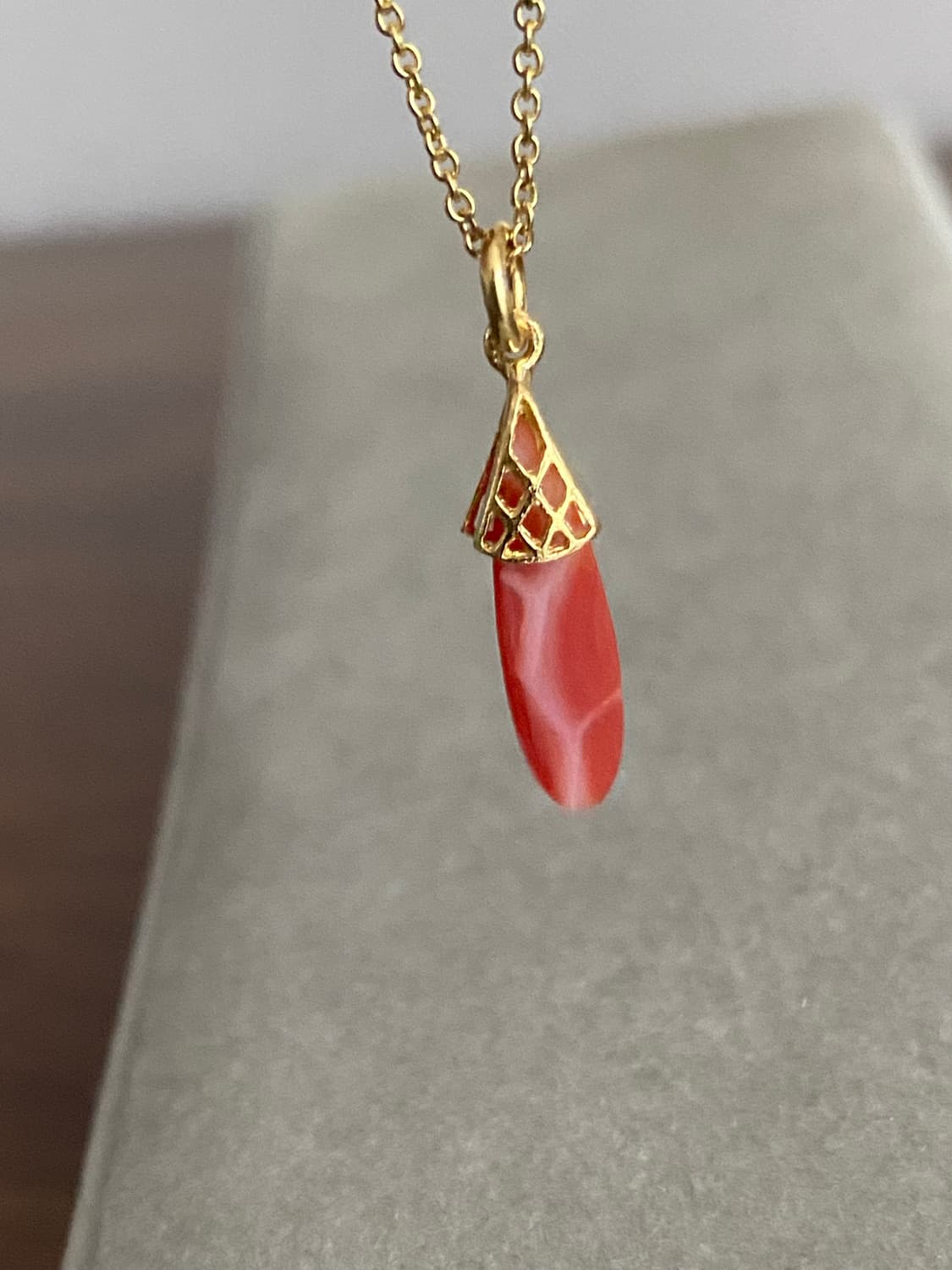 천연 산호 펜던트 실버 목걸이(925) 상품이미지6