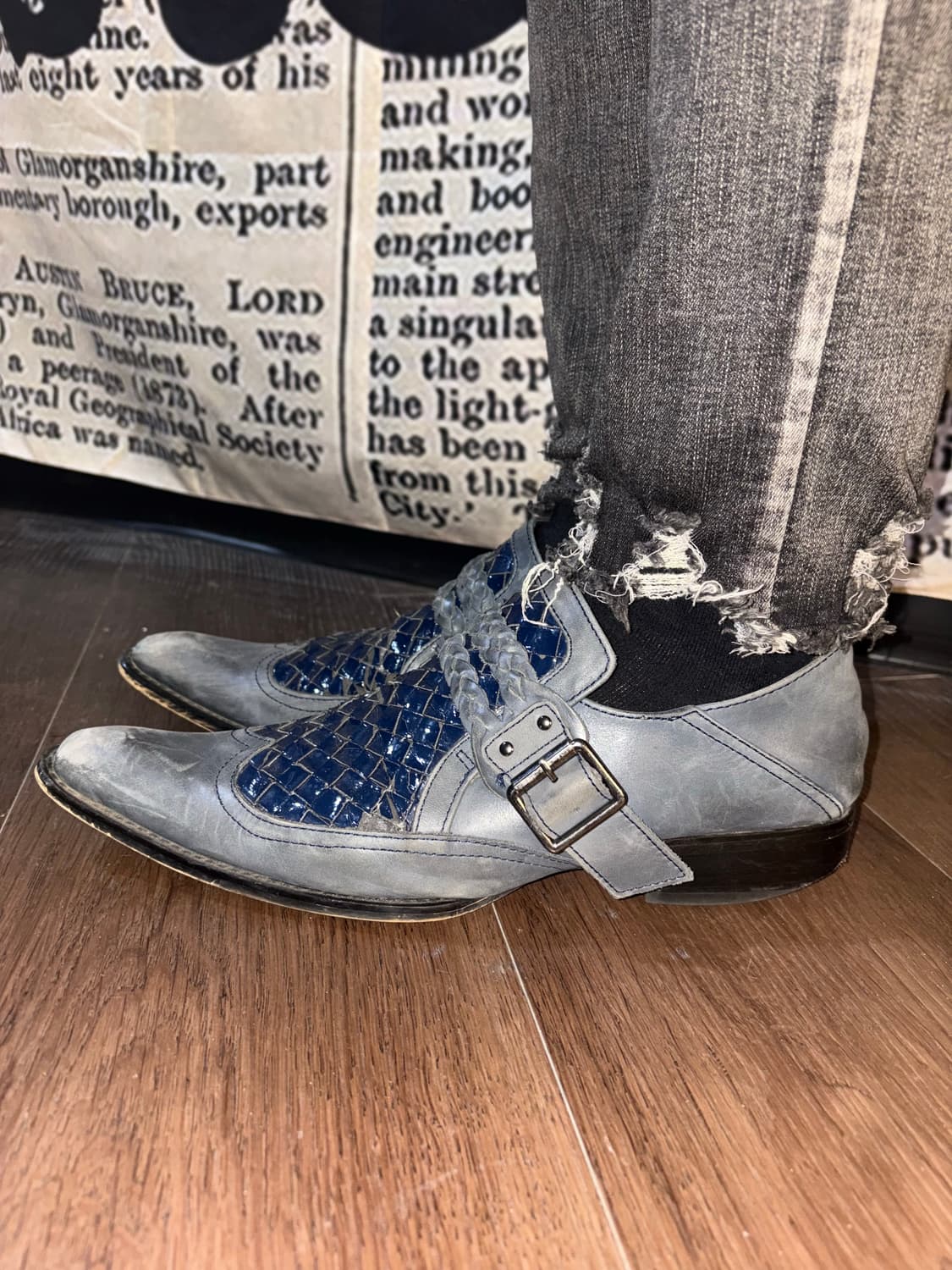 Tornado mart blue Crocodile Leathe shoes 상품이미지3