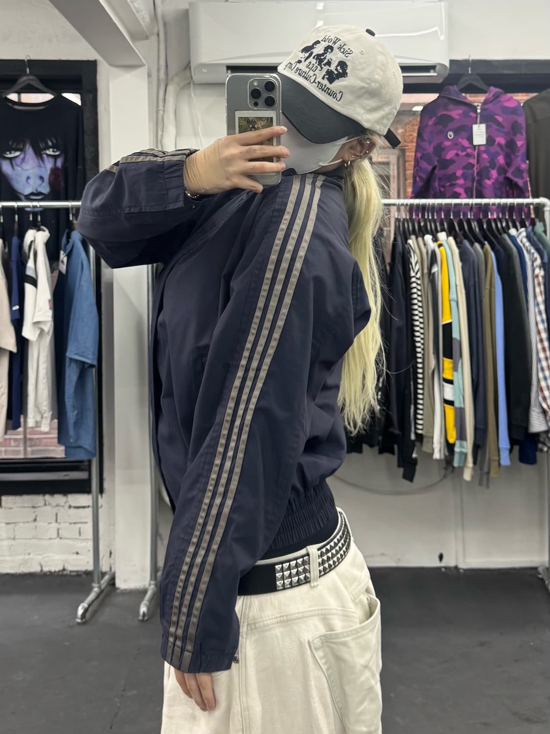 아디다스 넥버클 코튼 자켓 상품이미지2