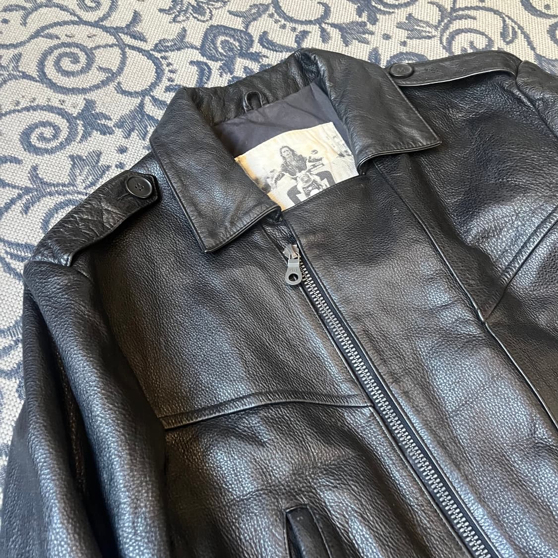 95 90s 캘빈클라인 레더 자켓/W2530 상품이미지3