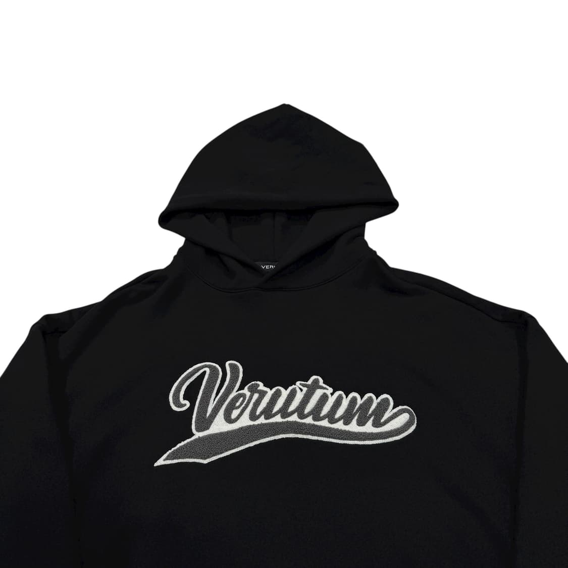 베루툼 웨이브 로고 사이드 패널 스웻 후드티 블랙 L 상품이미지2