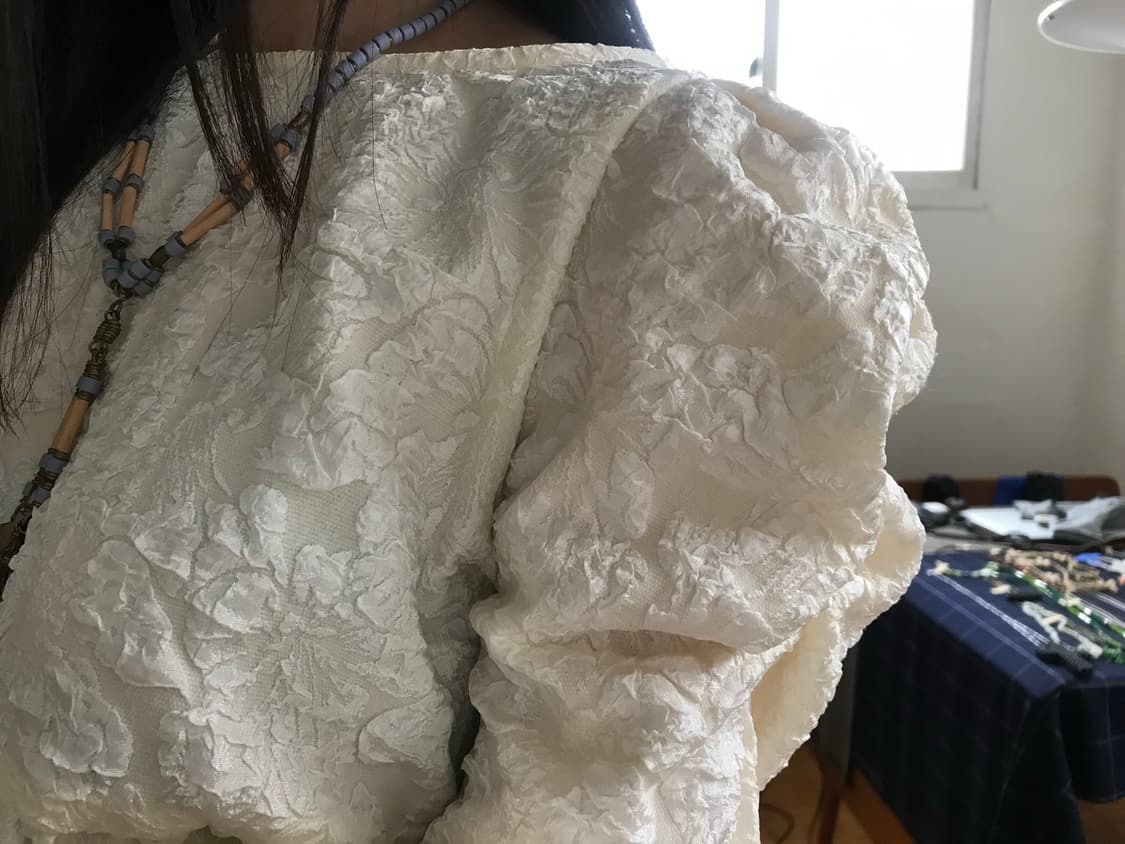 vintage ivory pattern blouse 상품이미지6