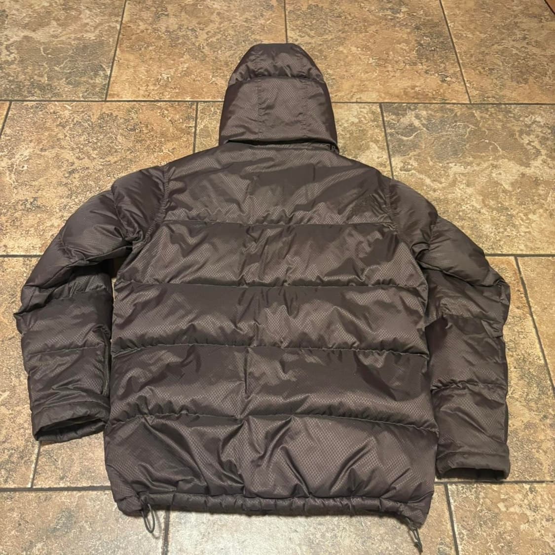 90s 스투시 후드 푸퍼 다운 자켓 브라운 상품이미지7