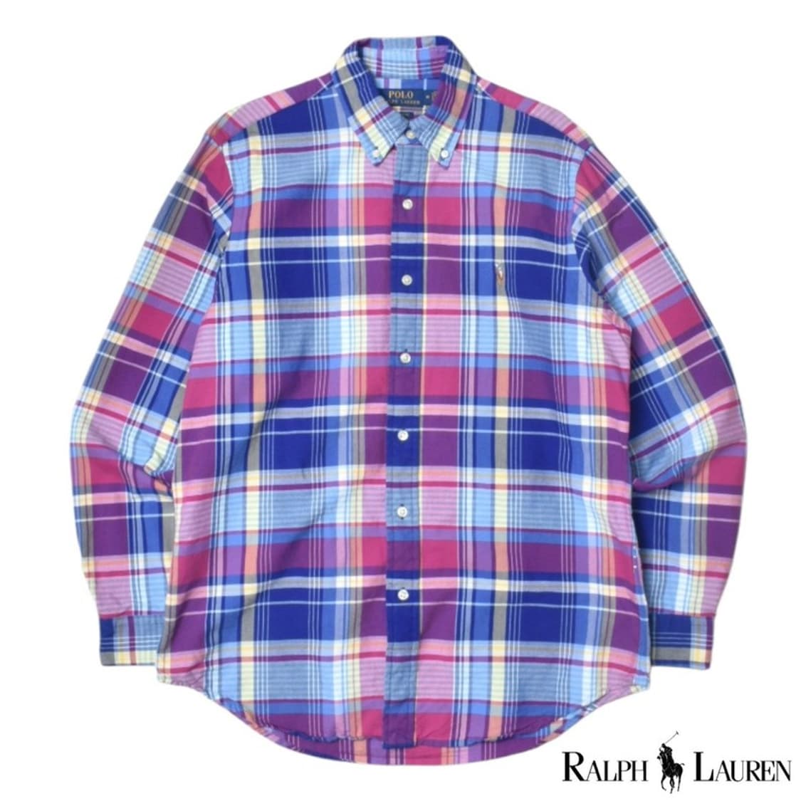 폴로 랄프로렌 큐알 체크 셔츠 남방 M 상품이미지1