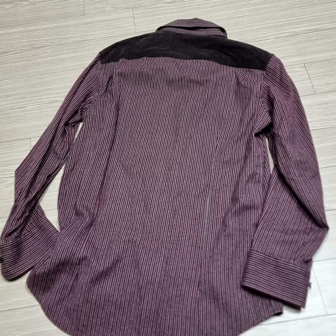 90s 닥스 와인 스트라이프 긴팔 셔츠(100) 상품이미지6