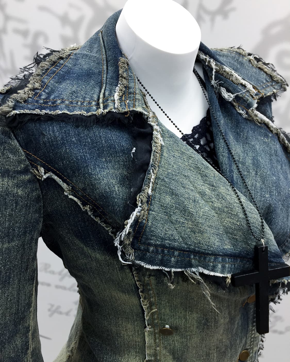 Grunge denim maxi coat 상품이미지5