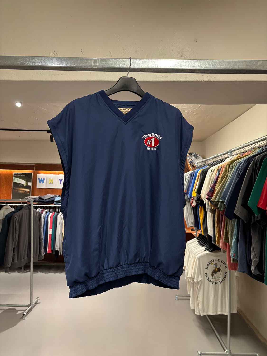 빈티지 v넥 반팔 바람막이 웜업 (소매 탈부착 가능)   상품이미지9