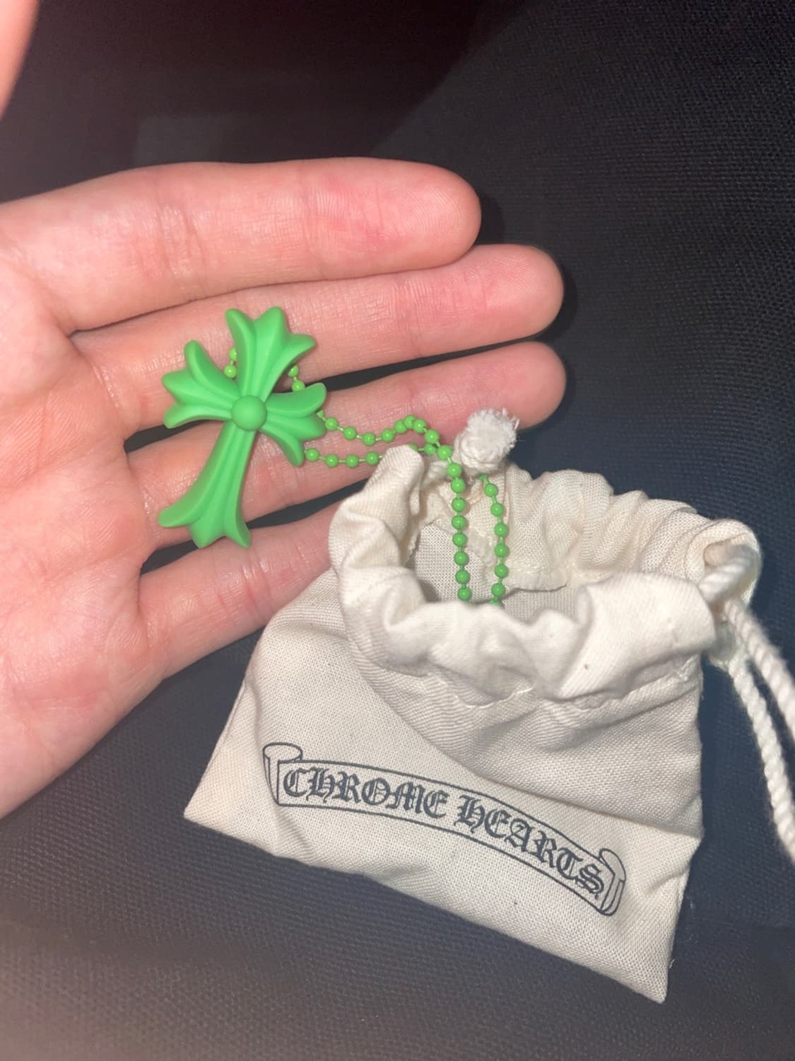 [정품]크롬하츠 실리크롬 CH 실리콘 목걸이 그린 상품이미지1