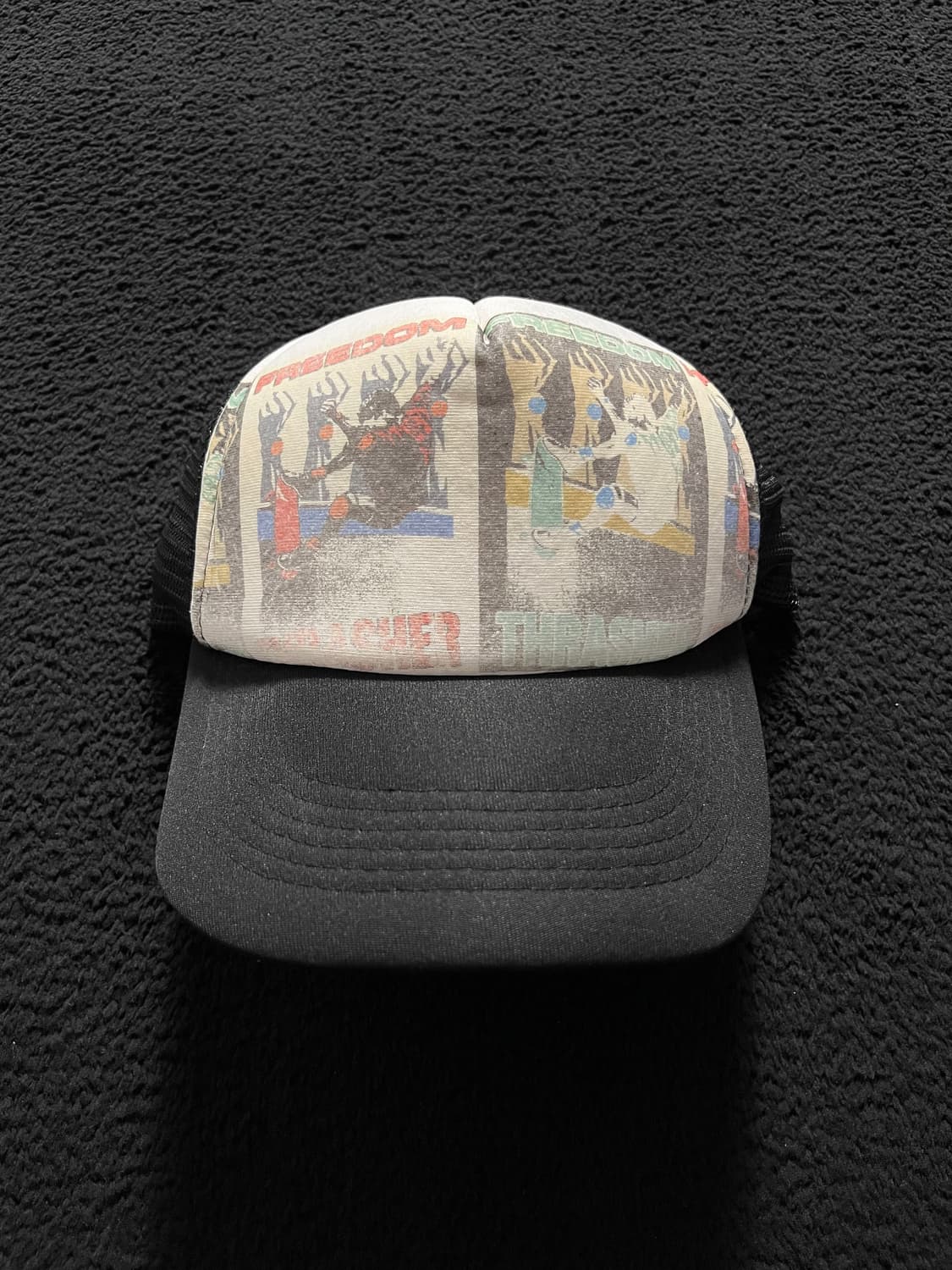 80s 90s 빈티지 트래셔 아트웍 메쉬 트러커캡 상품이미지1