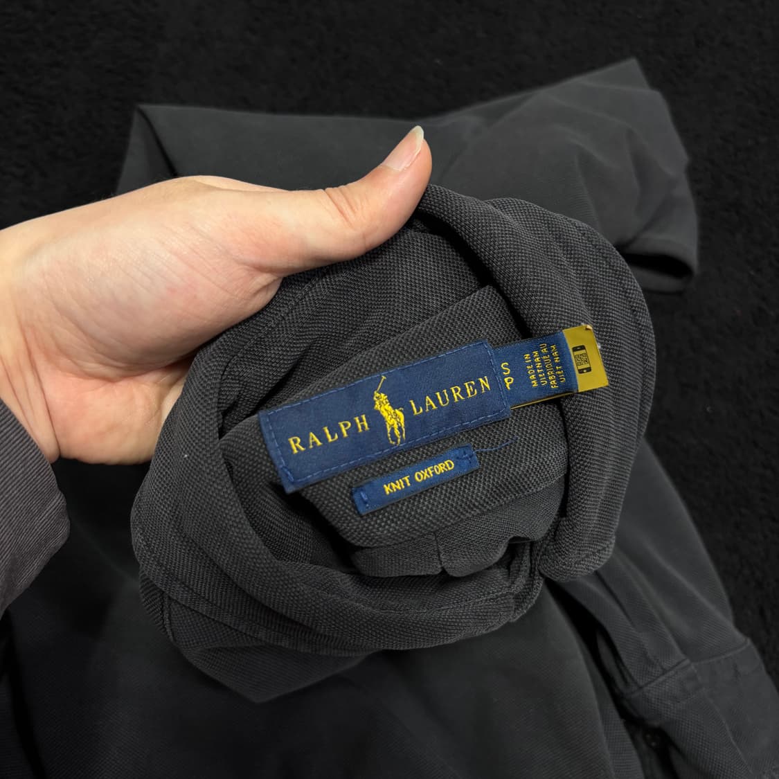 S 폴로 랄프로렌 블랙 니트옥스포드 셔츠 상품이미지4