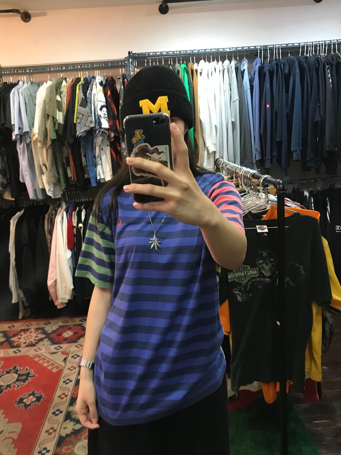 폴로 스트라이프 컬러 반팔티 상품이미지4