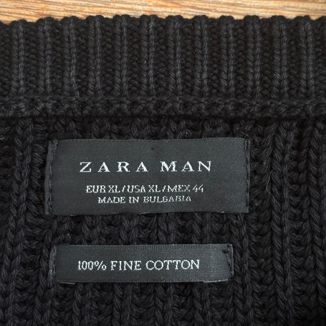 자라 ZARA 블랙 니트 포켓 빅사이즈 XL 골지  상품이미지3
