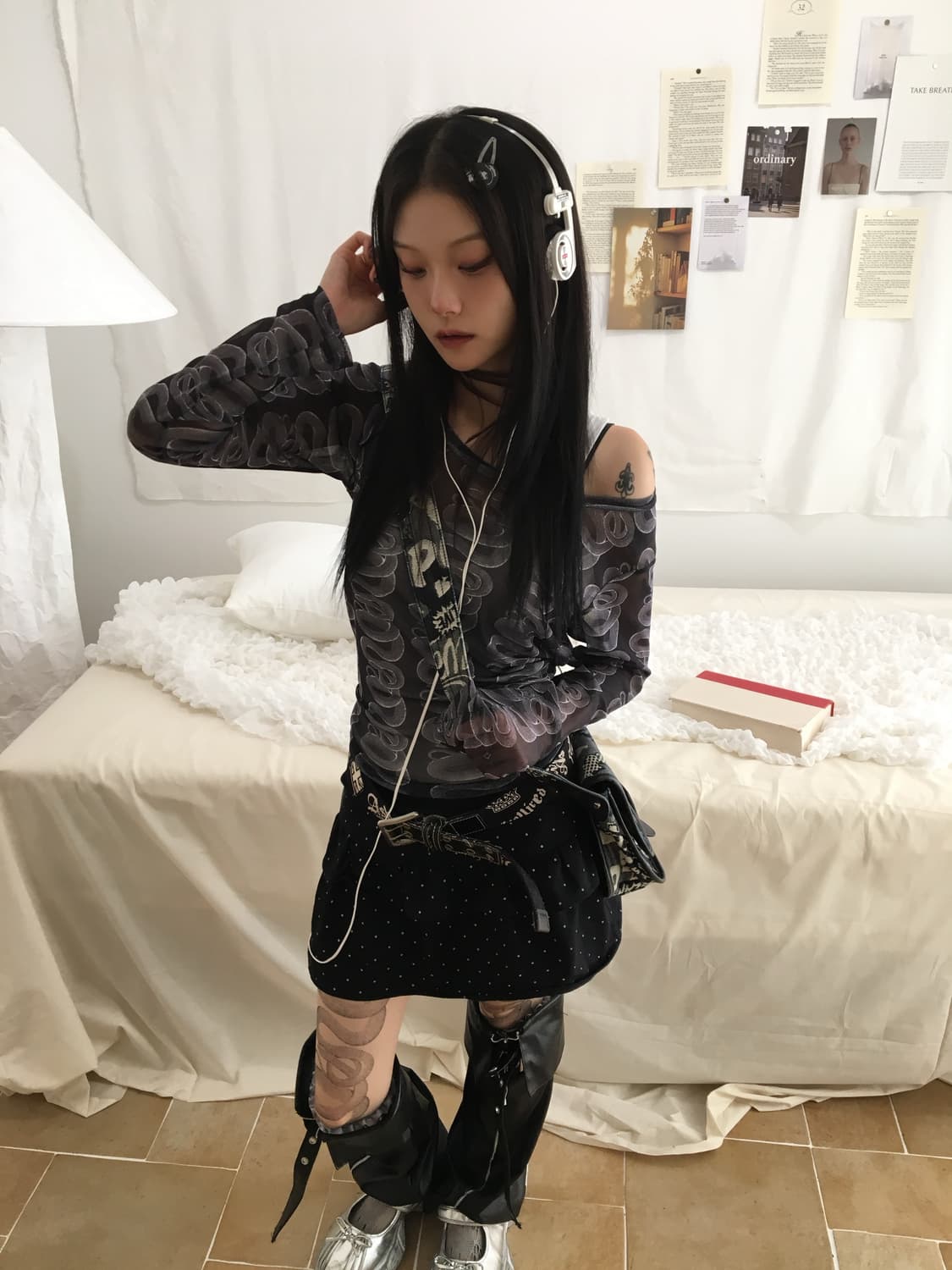 히스테릭글래머 스네이크 메쉬탑 상품이미지4