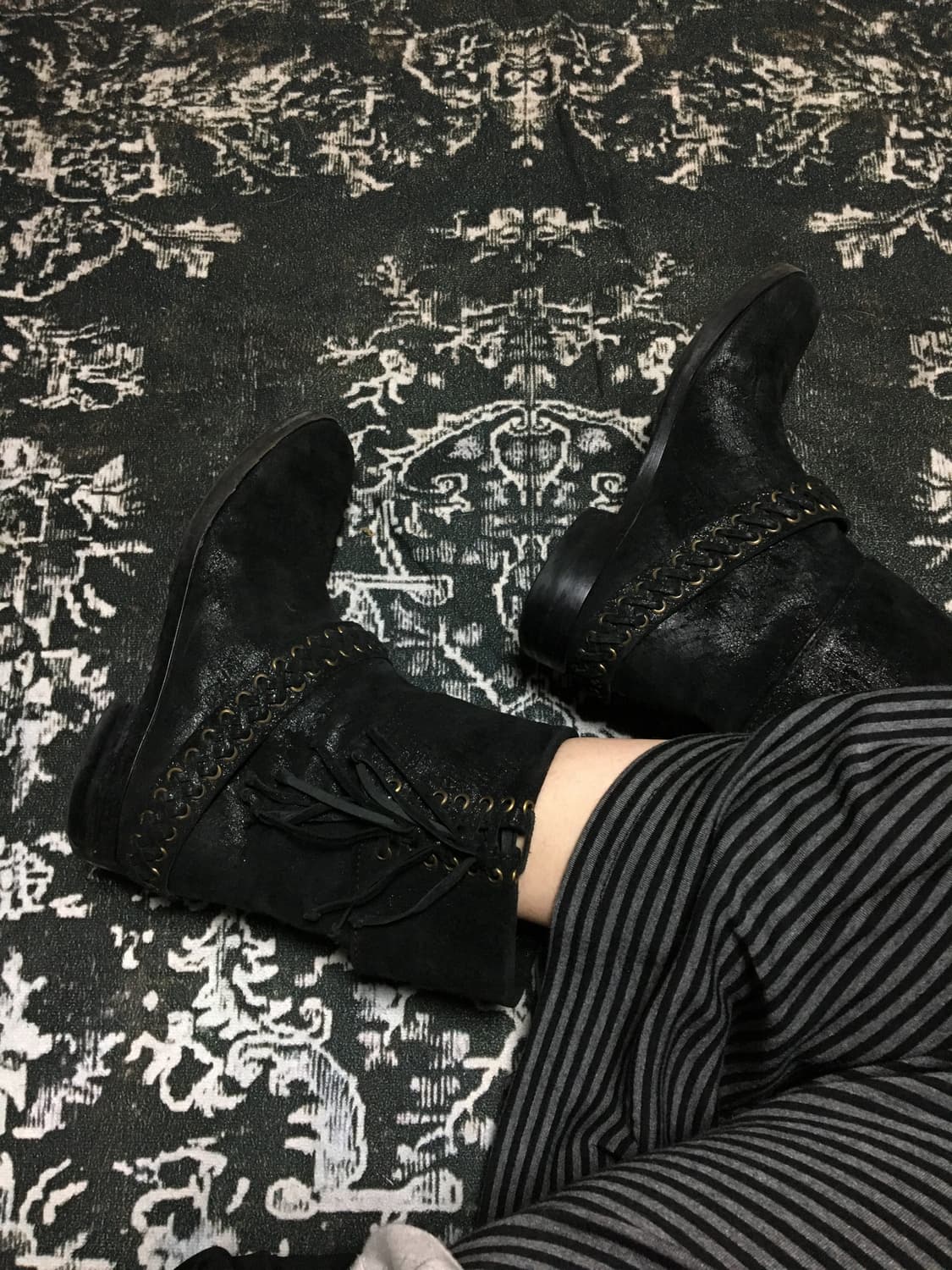 00‘s 'BALMAIN' lace-up suede boots 36 상품이미지1