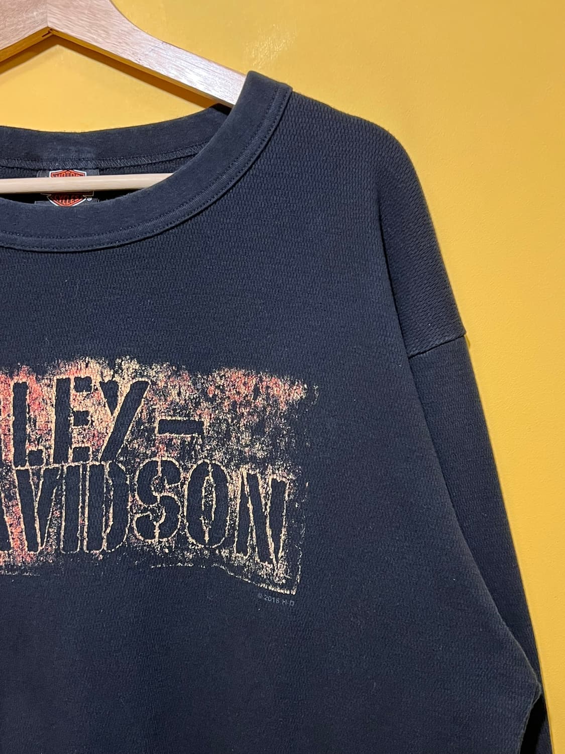 [XL] 할리데이비슨 USA 빈티지 써멀 와플 맨투맨 스웻셔츠 상품이미지5