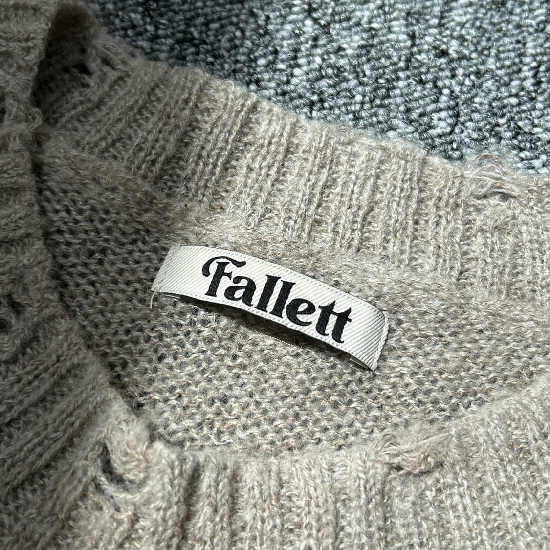 팔렛 베이지 데미지 그런지 니트 상품이미지7