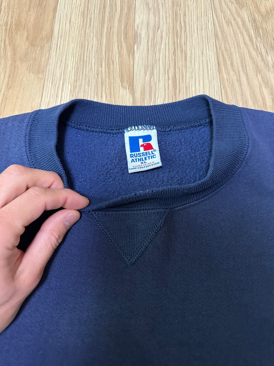 90s 빈티지 러셀 스웻셔츠 네이비 XL USA 상품이미지10