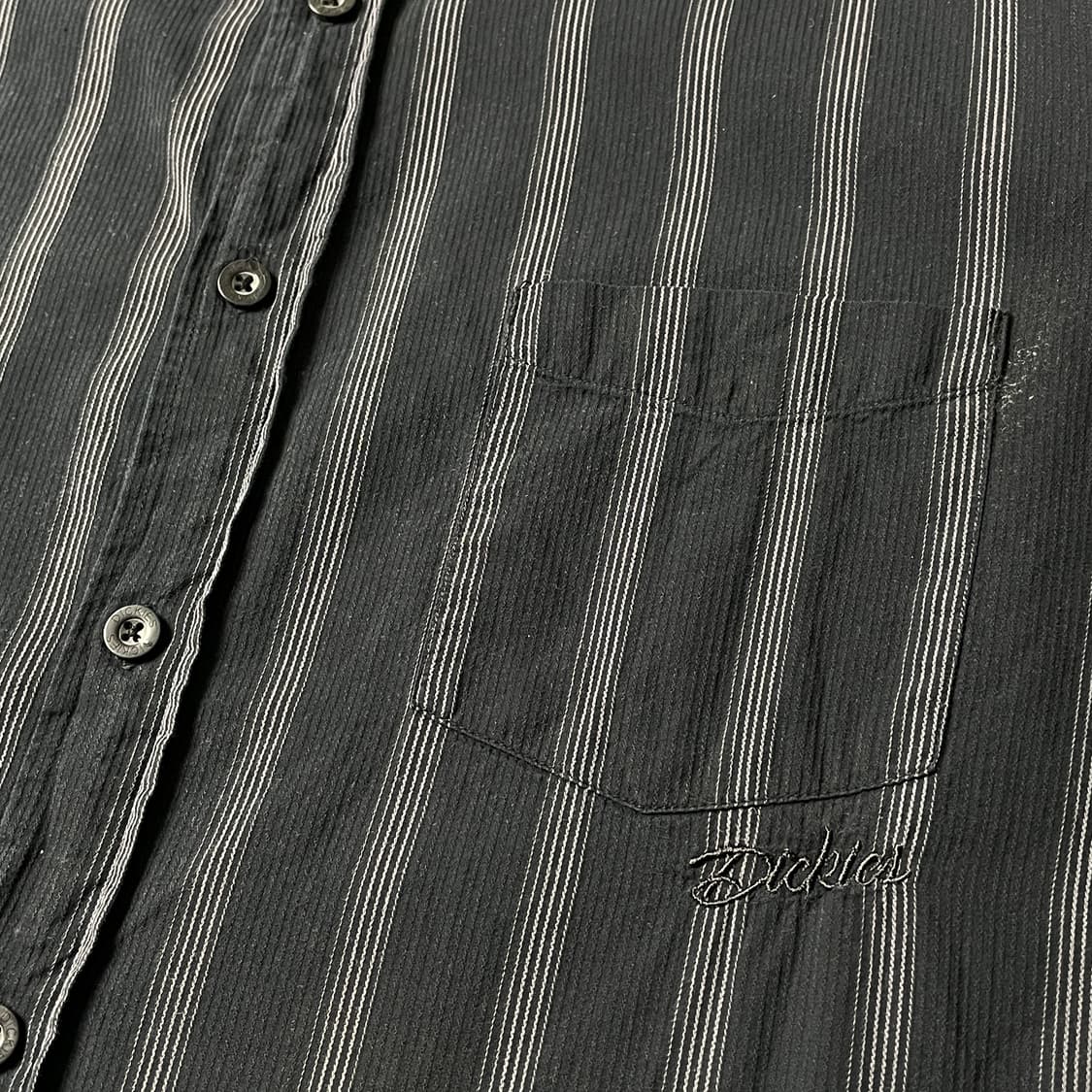 DICKIES 디키즈 빈티지 스트라이프 코튼 반팔 셔츠 A00907 상품이미지4