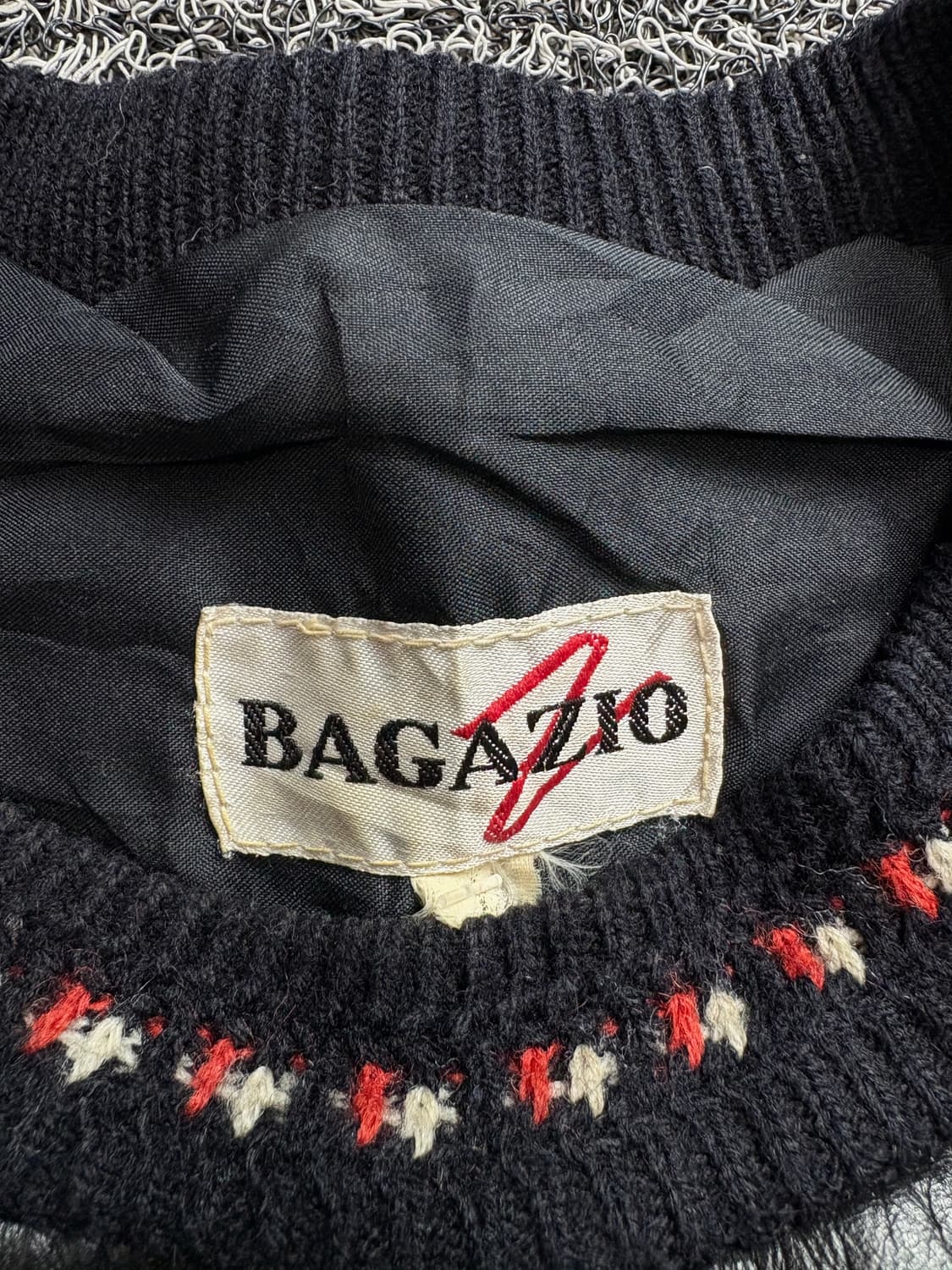 80s 빈티지 아카이브 레더 패치 케이블 니트 2331 상품이미지4