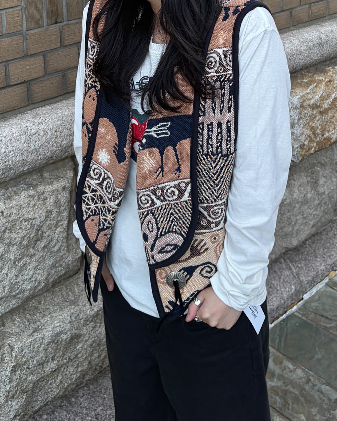 빈티지 웨스턴 콘초 베스트 상품이미지2