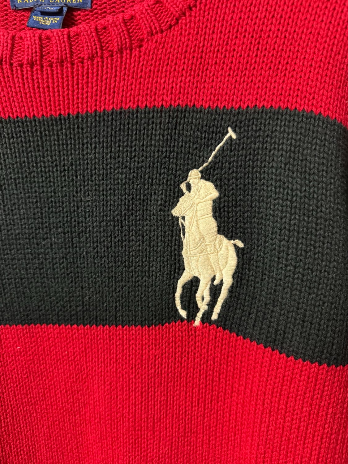 폴로랄프로렌 빅포니 배색 라운드 니트 상품이미지3